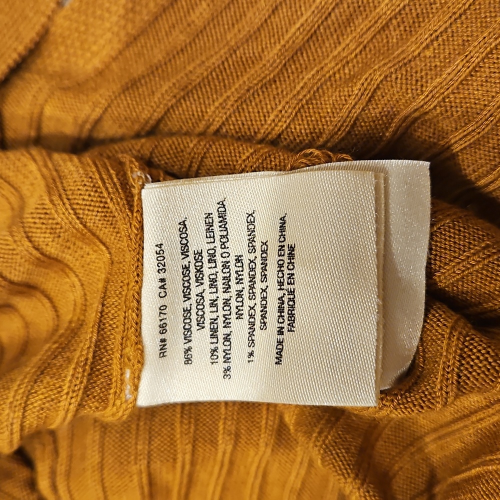 NWT - Anthropologie Elegant Mustard Cardigan Dress - Picture 9 of 9